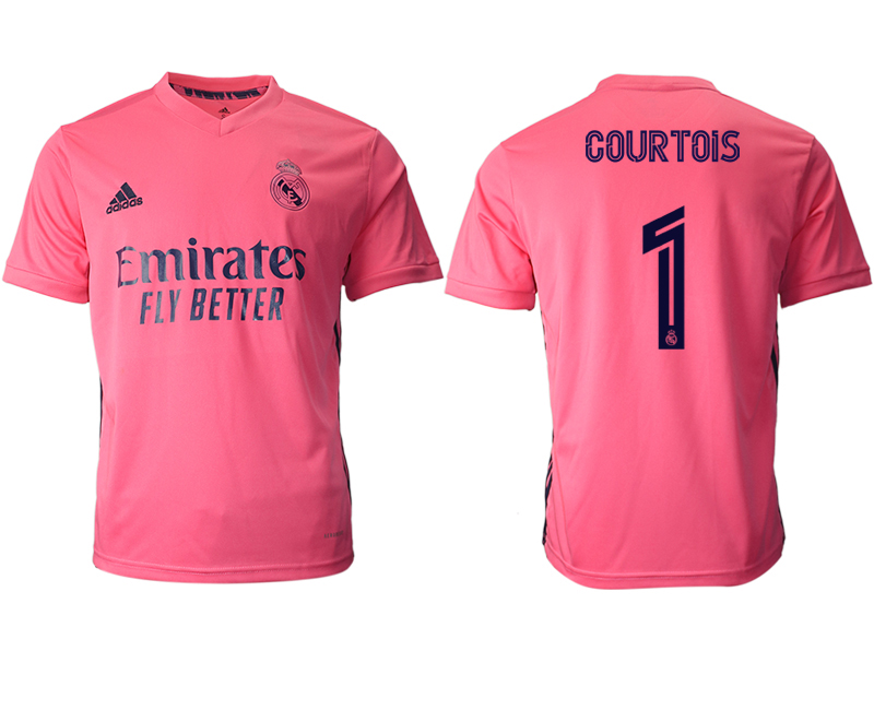 Men 2020-2021 club Real Madrid away aaa version #1 pink Soccer Jerseys->real madrid jersey->Soccer Club Jersey